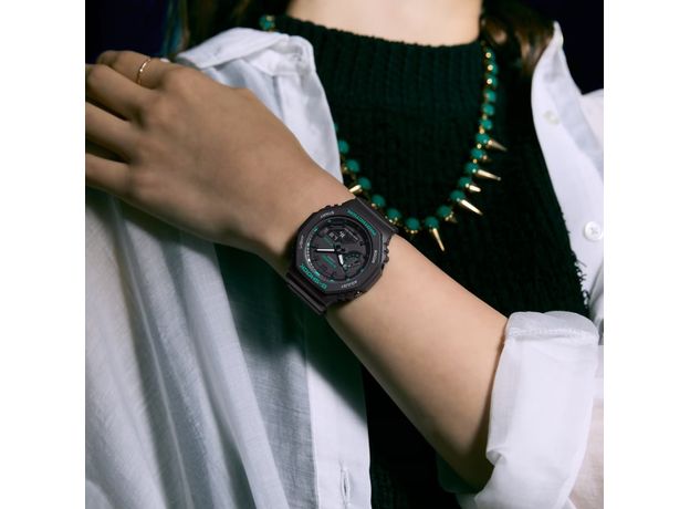 CASIO GMA-S2100GA-1AER, Варіант кольору: Чорний/Зелений, фото 4 | Интернет-магазин оригинальных часов и аксессуаров