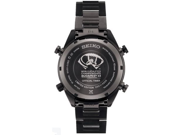 SEIKO SFJ007P1 PROSPEX SPEEDTIMER PANDA CHRONOGRAPH SOLAR WORLD ATHLETICS CHAMPIONSHIPS BUDAPEST 23 LIMITED EDITION, фото 3 | Интернет-магазин оригинальных часов и аксессуаров
