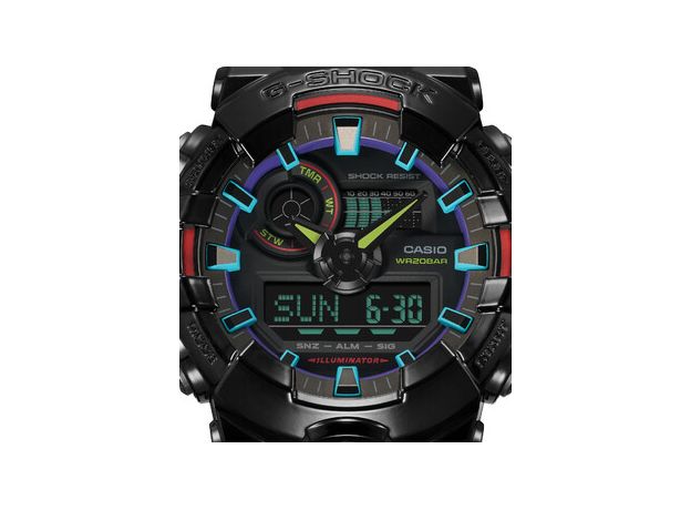 CASIO GA-700RGB-1AER, Вариации товара: Черный/Разноцветный, фото 2 | Интернет-магазин оригинальных часов и аксессуаров