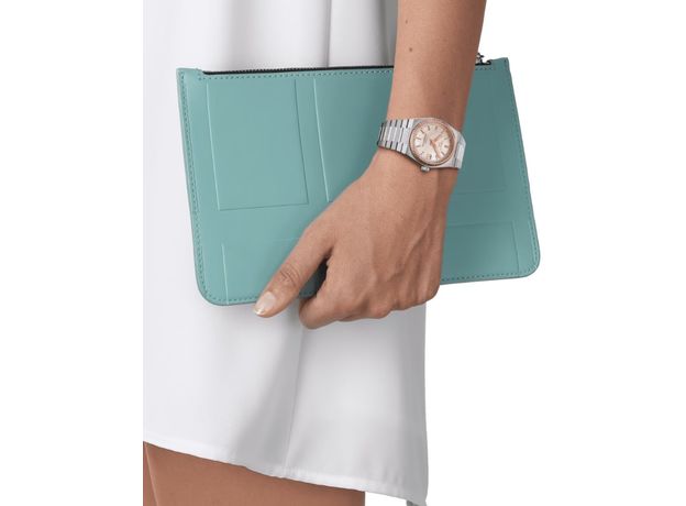 TISSOT T931.207.41.111.00 PRX POWERMATIC 80 35MM STEEL & 18K GOLD BEZEL, фото 4 | Интернет-магазин оригинальных часов и аксессуаров