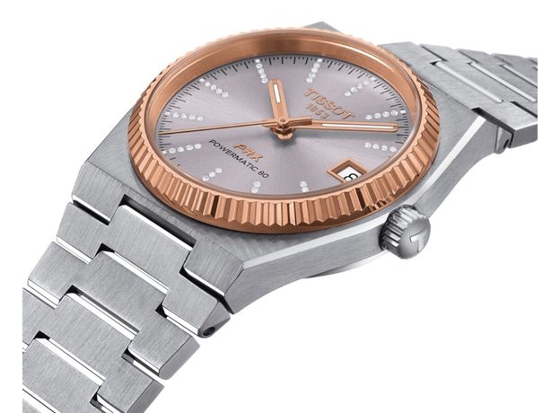 TISSOT T931.207.41.336.00 PRX 35MM POWERMATIC 80 STEEL & 18K GOLD BEZEL, фото 6 | Интернет-магазин оригинальных часов и аксессуаров