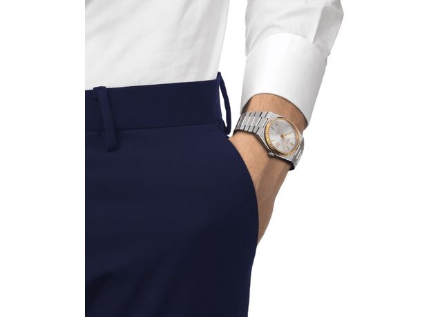 TISSOT T931.407.41.031.01 PRX POWERMATIC 80 STEEL & 18K GOLD BEZEL, фото 4 | Интернет-магазин оригинальных часов и аксессуаров