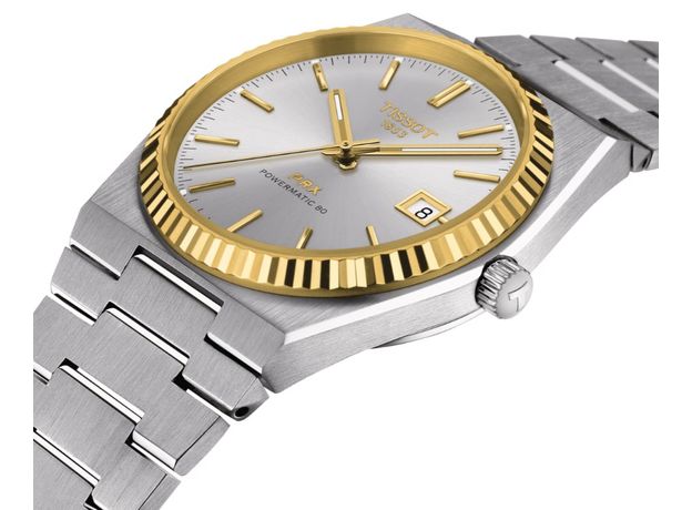 TISSOT T931.407.41.031.01 PRX POWERMATIC 80 STEEL & 18K GOLD BEZEL, фото 6 | Интернет-магазин оригинальных часов и аксессуаров