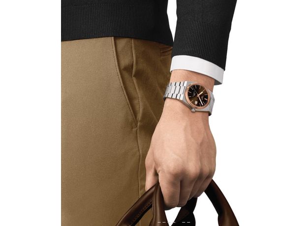 TISSOT T931.407.41.291.00 PRX POWERMATIC 80 STEEL & 18K GOLD BEZEL, фото 5 | Интернет-магазин оригинальных часов и аксессуаров