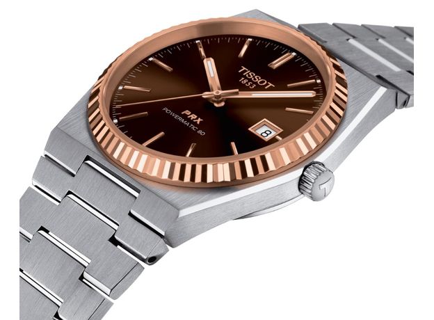 TISSOT T931.407.41.291.00 PRX POWERMATIC 80 STEEL & 18K GOLD BEZEL, фото 7 | Интернет-магазин оригинальных часов и аксессуаров