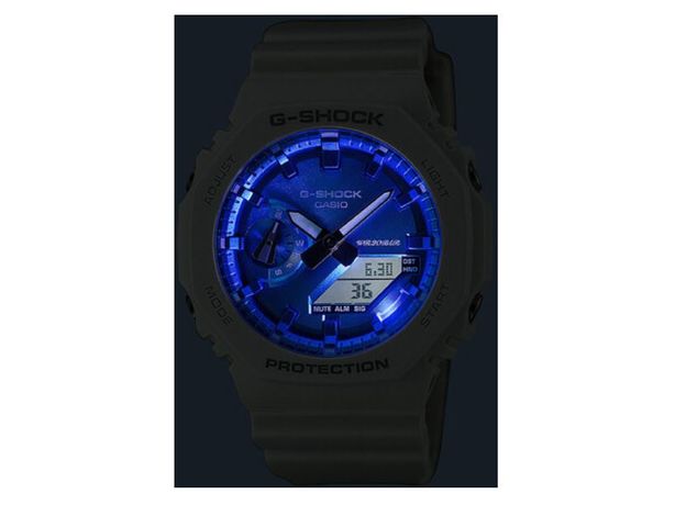 CASIO GA-2100WS-7AER, Варіант кольору: Білий/Синій, фото 3 | Интернет-магазин оригинальных часов и аксессуаров