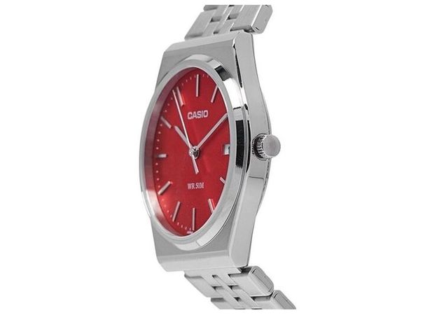 CASIO MTP-B145D-4A2VEF, Вариации товара: Стальной/Красный, фото 2 | Интернет-магазин оригинальных часов и аксессуаров