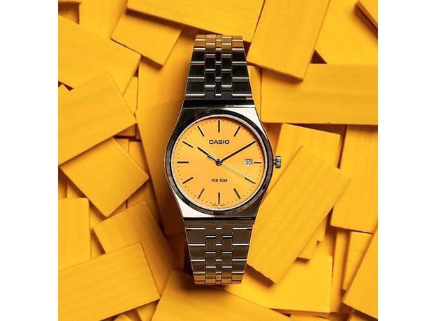 CASIO MTP-B145D-9AVEF, Вариации товара: Стальной/Желтый, фото 4 | Интернет-магазин оригинальных часов и аксессуаров