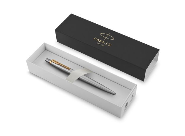 Кулькова ручка Parker 16-032 JOTTER Stainless Steel GT BP, фото 3 | Интернет-магазин оригинальных часов и аксессуаров