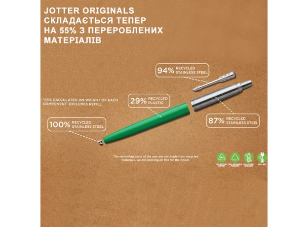 Кулькова ручка Parker 15-636 JOTTER Originals Black CT BP, фото 3 | Интернет-магазин оригинальных часов и аксессуаров