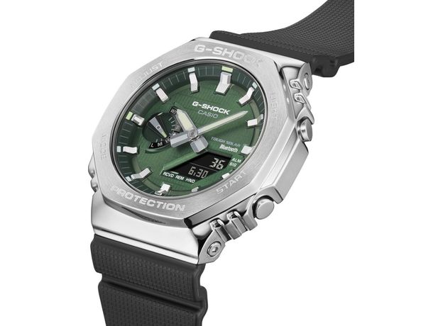CASIO GBM-2100A-1A3ER Bluetooth, Варіант кольору: Сталевий/Зелений, фото 2 | Интернет-магазин оригинальных часов и аксессуаров