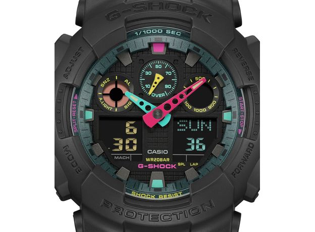 CASIO GA-100MF-1AER, Варіант кольору: Чорний/Різнокольоровий, фото 4 | Интернет-магазин оригинальных часов и аксессуаров