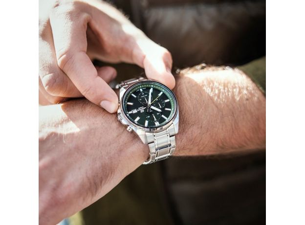 CASIO EFV-610D-3CVUEF, Варіант кольору:  Сірий/Зелений, фото 4 | Интернет-магазин оригинальных часов и аксессуаров