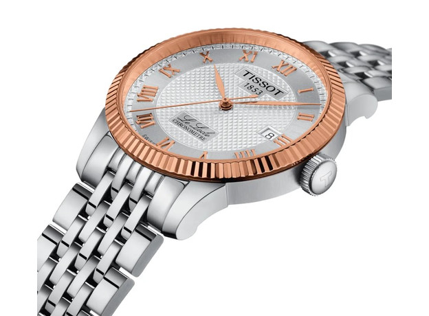 TISSOT T932.408.41.033.00 LE LOCLE STEEL & 18K GOLD BEZEL COSC CERTIFIED CHRONOMETER, фото 4 | Интернет-магазин оригинальных часов и аксессуаров