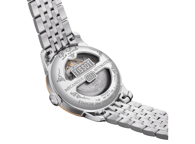 TISSOT T932.408.41.033.00 LE LOCLE STEEL & 18K GOLD BEZEL COSC CERTIFIED CHRONOMETER, фото 5 | Интернет-магазин оригинальных часов и аксессуаров