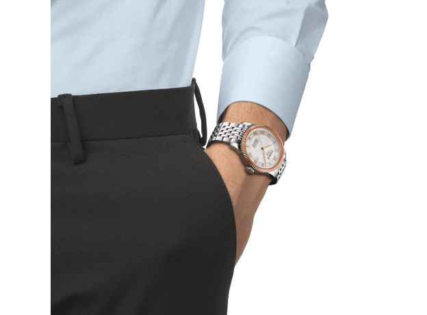 TISSOT T932.408.41.033.00 LE LOCLE STEEL & 18K GOLD BEZEL COSC CERTIFIED CHRONOMETER, фото 6 | Интернет-магазин оригинальных часов и аксессуаров