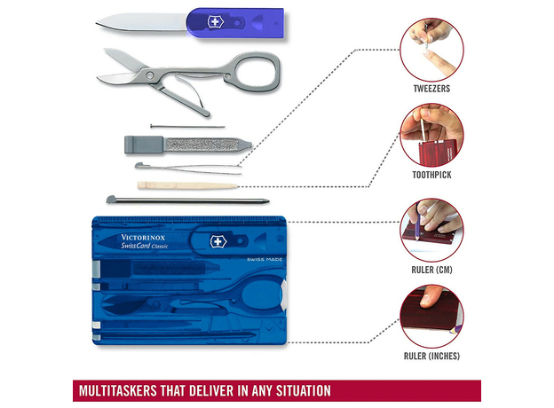 Картка-мультитул Victorinox SWISSCARD Vx07122.T2 (0.7122.T2), фото 6 | Интернет-магазин оригинальных часов и аксессуаров