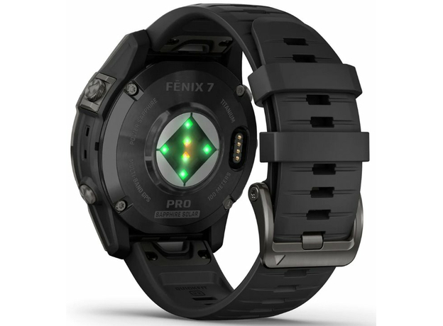 Garmin 010-02777-11 Fenix 7 Pro Sapphire Solar Edition Carbon Grey DLC Titanium, фото 5 | Интернет-магазин оригинальных часов и аксессуаров