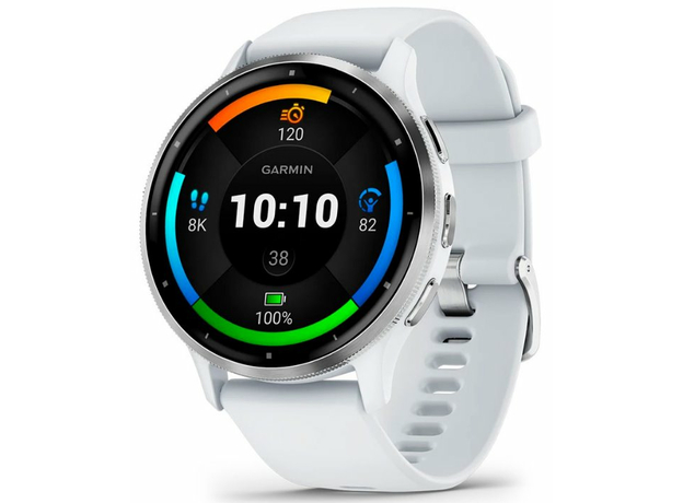 Garmin 010-02784-00 Venu 3 Silver Stainless Steel Bezel with Whitestone Case and Silicone Band | Интернет-магазин оригинальных часов и аксессуаров