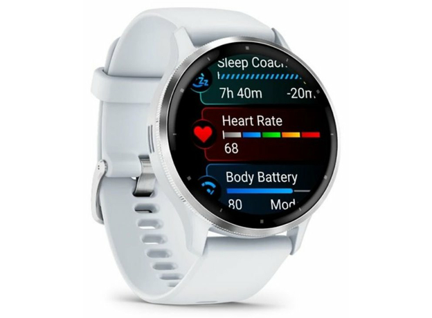 Garmin 010-02784-00 Venu 3 Silver Stainless Steel Bezel with Whitestone Case and Silicone Band, фото 3 | Интернет-магазин оригинальных часов и аксессуаров