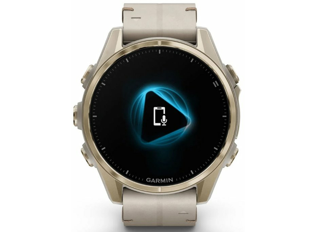 Garmin 010-02903-40 Fenix 8 Amoled 43 мм Sapphire Soft Gold with Limestone Leather Band, фото 3 | Интернет-магазин оригинальных часов и аксессуаров
