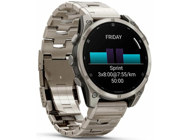 Garmin 010-02904-40 fenix 8 47mm AMOLED Sapphire Titanium with Vented titanium bracelet, фото 2 | Интернет-магазин оригинальных часов и аксессуаров