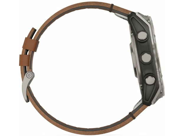 Garmin 010-02905-40 Fenix 8 Amoled 51 мм Sapphire Titanium with Chestnut Leather Band, фото 7 | Интернет-магазин оригинальных часов и аксессуаров