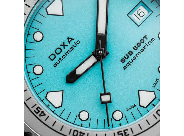 DOXA 862.10.241.10 SUB 600T AQUAMARINE STAINLESS STEEL BEZEL, фото 4 | Интернет-магазин оригинальных часов и аксессуаров