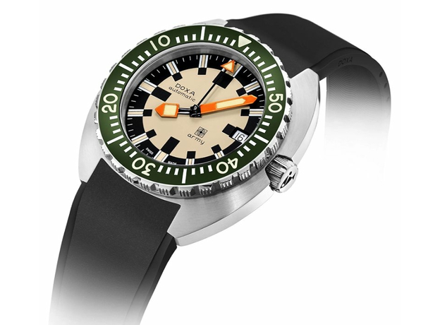 DOXA 785.10.031G.20 ARMY HUNTER GREEN STAINLESS STEEL BEZEL, фото 2 | Интернет-магазин оригинальных часов и аксессуаров