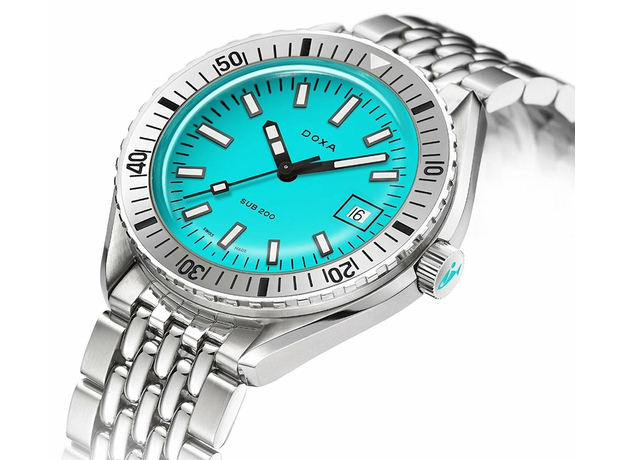DOXA 796.10.241.10 SUB 200 AQUAMARINE STAINLESS STEEL BEZEL, фото 2 | Интернет-магазин оригинальных часов и аксессуаров