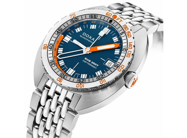 DOXA 855.10.201.10 SUB 250T GMT CARIBBEAN, фото 2 | Интернет-магазин оригинальных часов и аксессуаров