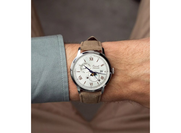 Orient RA-AK0808S30B Bambino Sun & Moon Automatic 75th Anniversary Limited Edition, фото 4 | Интернет-магазин оригинальных часов и аксессуаров