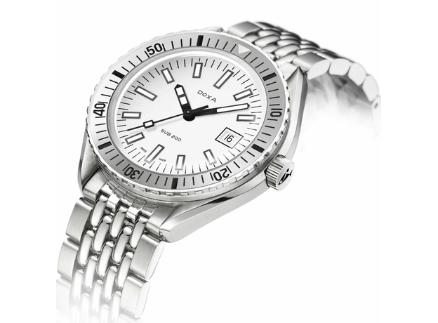 DOXA 796.10.011.10 SUB 200 WHITEPEARL STAINLESS STEEL BEZEL, фото 2 | Интернет-магазин оригинальных часов и аксессуаров