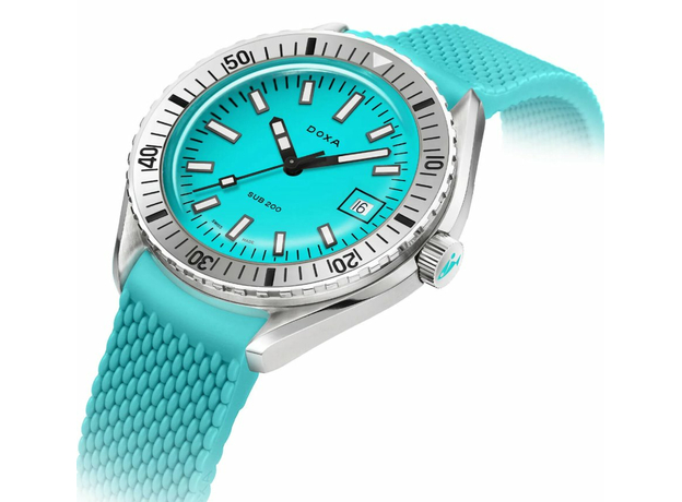 DOXA 796.10.241.25 SUB 200 AQUAMARINE STAINLESS STEEL BEZEL, фото 2 | Интернет-магазин оригинальных часов и аксессуаров