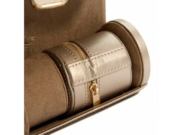 Шкатулка WOLF 213978 Palermo Double Watch Roll With Jewelry Pouch - Pewter, фото 6 | Интернет-магазин оригинальных часов и аксессуаров