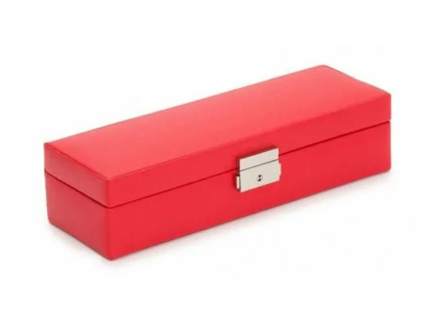 Шкатулка WOLF 280314 Heritage Safe Deposit Box - Red Saffiano | Интернет-магазин оригинальных часов и аксессуаров