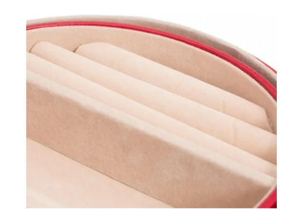 Шкатулка WOLF 280514 Heritage Oval Jewelry Box - Red Saffiano, фото 6 | Интернет-магазин оригинальных часов и аксессуаров