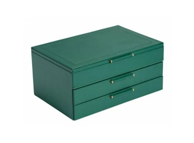 Шкатулка WOLF 392012 Sophia Jewelry Box with Drawers Forest Green | Интернет-магазин оригинальных часов и аксессуаров