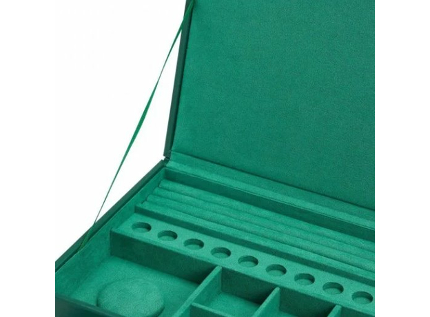 Шкатулка WOLF 392012 Sophia Jewelry Box with Drawers Forest Green, фото 5 | Интернет-магазин оригинальных часов и аксессуаров
