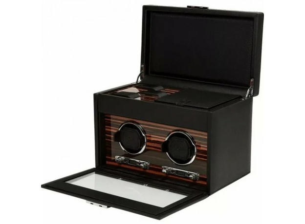 Шкатулка WOLF 457256 Roadster Double Winder with Storage Black, фото 2 | Интернет-магазин оригинальных часов и аксессуаров