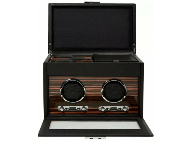 Шкатулка WOLF 457256 Roadster Double Winder with Storage Black, фото 4 | Интернет-магазин оригинальных часов и аксессуаров