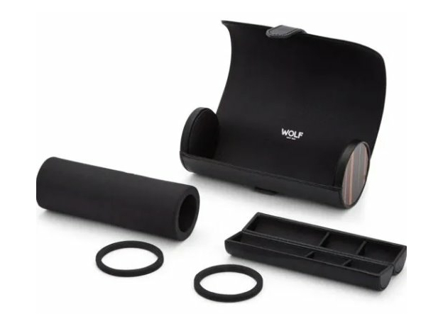 Шкатулка WOLF 477856 Roadster Watch Roll - Black, фото 3 | Интернет-магазин оригинальных часов и аксессуаров