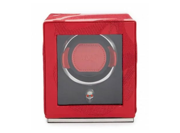 Скринька WOLF 493172 Memento Mori Cub Watch Winder with Cover Red | Интернет-магазин оригинальных часов и аксессуаров