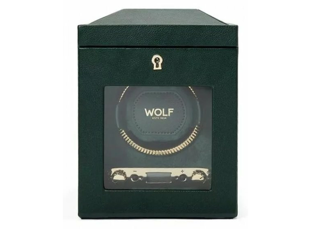 Скринька WOLF 793141 British Racing Single Watch Winder No Storage Green | Интернет-магазин оригинальных часов и аксессуаров