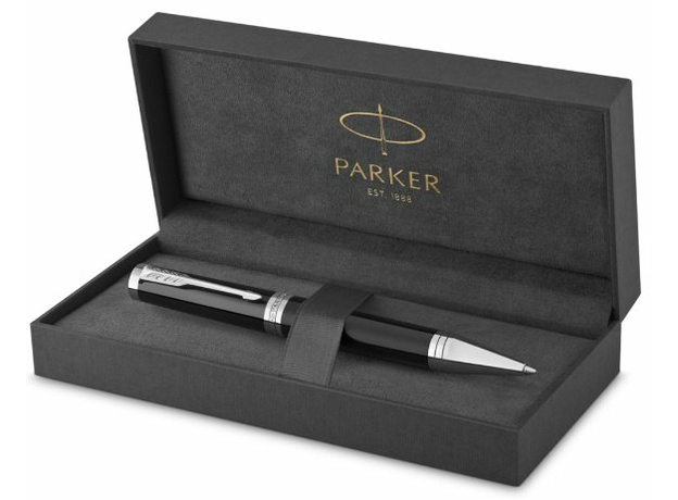 Ручка шариковая Parker INGENUITY Black Lacquer CT BP 60-132, фото 3 | Интернет-магазин оригинальных часов и аксессуаров