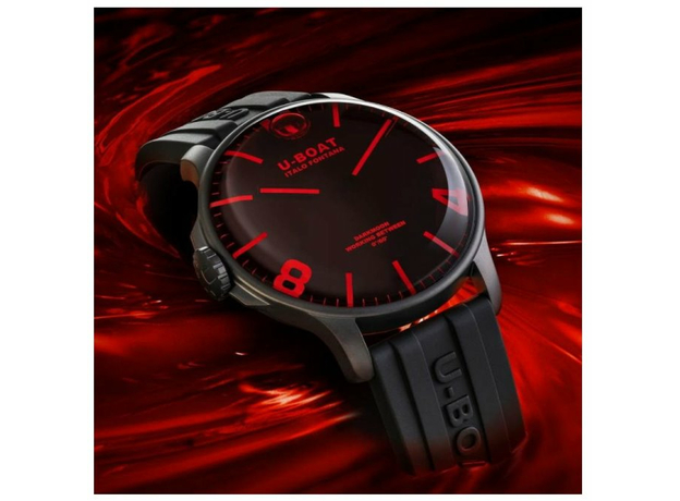 U-BOAT 8466/C DARKMOON RED GLASS PVD, фото 2 | Интернет-магазин оригинальных часов и аксессуаров