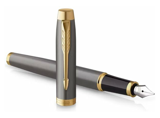 Ручка перьевая Parker IM Grey Lacquer GT FP F 21-111, фото 2 | Интернет-магазин оригинальных часов и аксессуаров