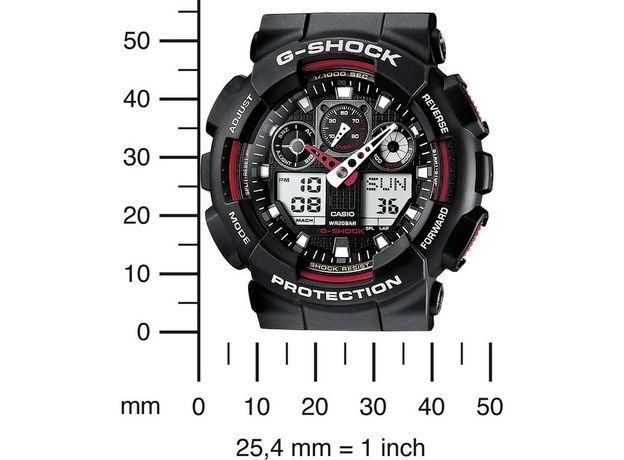 CASIO GA-100-1A4ER, Вариации товара: Черный/Красный, фото 15 | Интернет-магазин оригинальных часов и аксессуаров