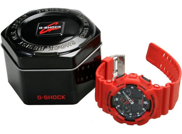 CASIO GA-100B-4AER, Варіант кольору: Червоний, фото 11 | Интернет-магазин оригинальных часов и аксессуаров