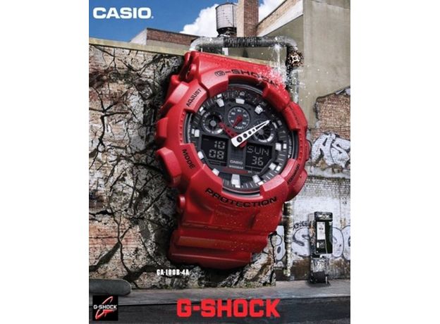 CASIO GA-100B-4AER, Варіант кольору: Червоний, фото 6 | Интернет-магазин оригинальных часов и аксессуаров